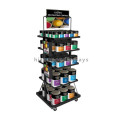 Home Decoration Material Retail Store Metal Multi-Layer Flooring Color Oil Wall Paint Display Rack